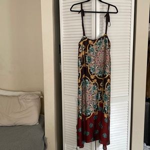 Zara Midi/Maxi Silky Patterned Dress